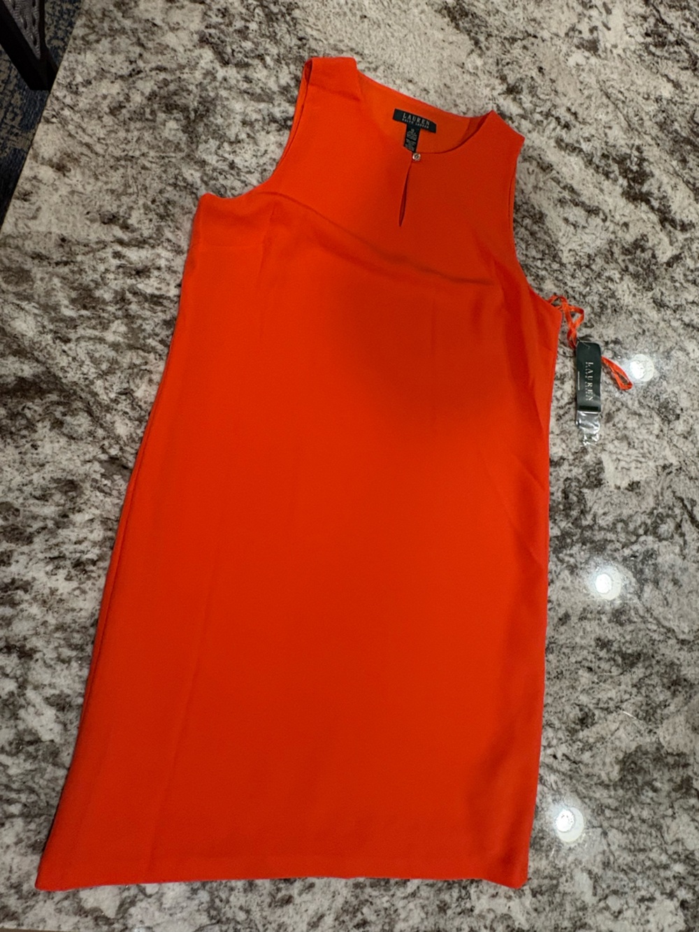 Lauren Ralph Lauren Orange Sleeveless Sheath Dress
